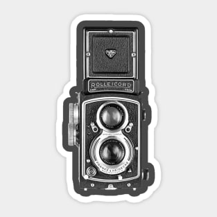 Vintage 1950s Twin Lens Camera - Open Hood Sticker